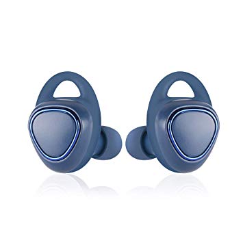 Sport In-Ear Earbud Wireless Cord-Free Headphone For Samsung Gear iConX SM-R150 Lightweight Mini Wireless Bluetooth Earphone With Charging Storage Box Battery Life Long And Mini (Blue)