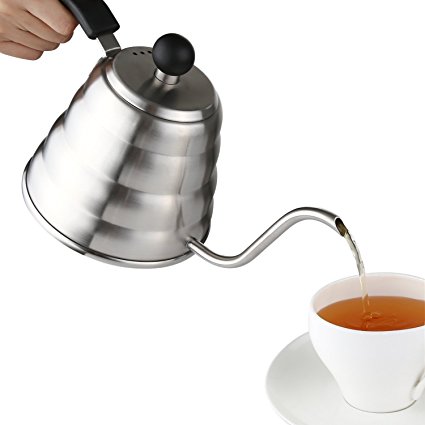 Aicok Tea Kettle, Gooseneck Kettle, Stainless Stell Coffee Kettle, Perfect Drip for Pour Over Coffee and Tea Lovers, 1.2 Liter Drip Kettle Teapot