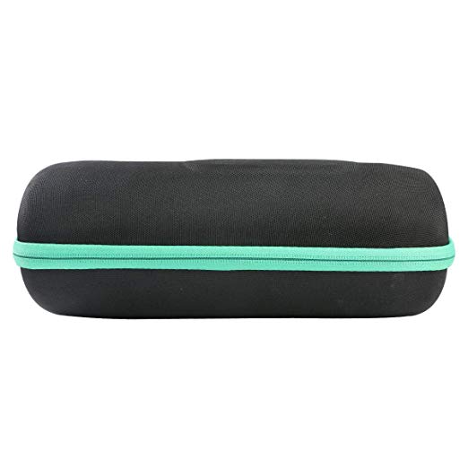 co2crea Hard Travel Case for JBL Charge 4 Waterproof Bluetooth Speaker (Black Case   Teal Zipper)