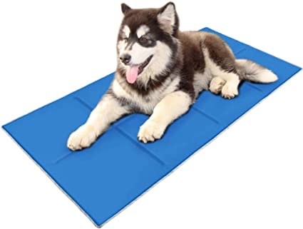 Cooling Mat For Dogs And Cats - Pressure Activated Gel Dog Cooling Mat - No Need to Freeze Or Refrigerate This Cool Pet Pad - Keep Your Pet Cool, Waterproof And Easy Clean Use Indoors, Outdoors or in the Car ,Large Size(32x38")