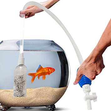 SunGrow Aquarium Gravel Cleaner Kit with Priming Bulb - 2-Minutes to Assemble - Facilitates Frequent Water Changes - No Need to Remove Fish or Plants - Perfect for Cleaning Small Fish Tanks