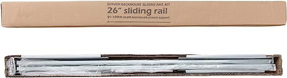 RackChoice 26" Universal Ball Bearing Sliding Rail Kit - for 2U/3U/4U/5U rackmount Server Chassis Load Capacity 85 Lb