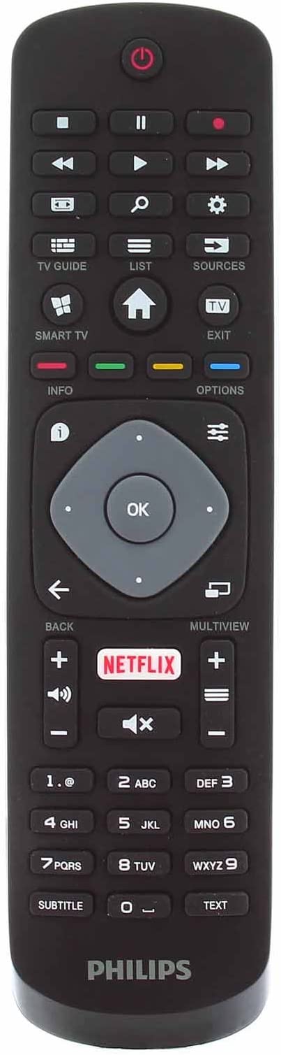 Philips 996596003606 Genuine Remote Control for 32PFS5362 49PUS610112 65PUS6262 LCD LED 3D HD Smart TV'S with Netflix Button