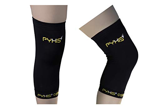 Pyxis  Copper Compression Knee Brace for Joint Support, Pain Relief, Arthritis and Injury recovery - Guaranteed recovery sleeve for Sports, Running, Jogging, Basketball & All Sports - Single