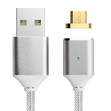 Kript Reversible magnetic micro usb cable for charging and data sync For Android device (silver)