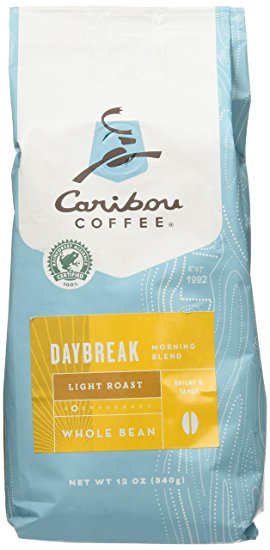Caribou Coffee Daybreak Whole Bean Coffee Light Roast 12oz Bag
