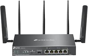 TP-Link ER706W-4G Omada 4G LTE   Cat6 Dual-Band Dual-Connections AX3000 Wi-Fi 6 Gigabit VPN Router | Remote Internet for contruction Sites, pop-up Events, or Rural Areas | Easy Set-up