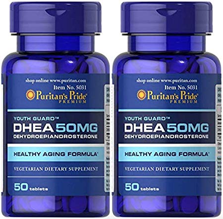 Puritans Pride DHEA 50MG, 50 tabs (2-Pack)