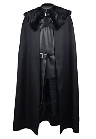 Hot TV Series Knight Snow Costume Leather Costume with Cape Men's Halloween Costume