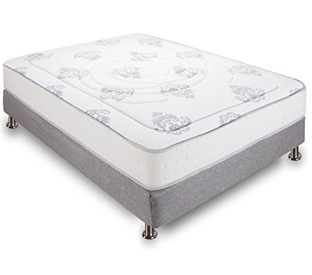 Classic Brands Decker 10.5 Inch Hybrid Memory Foam and Innerspring Mattress, Twin Extra Long Size