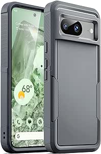 JETech Case for Google Pixel 8 6.2-Inch 2023, Heavy Duty Dual-Layer Protection, Rugged Tough Shockproof Phone Cover with Matte Design (Hazel)