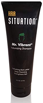 Mr. Vibrant Volume Men's Shampoo Ideal for Fine Hair, Strengthening & Anti-Thinning Promotes Healthy Growth Enriched with Powerful Ingredients Vitamin H, E, B5, B6, Tea Tree Oil - Free of Sulfates
