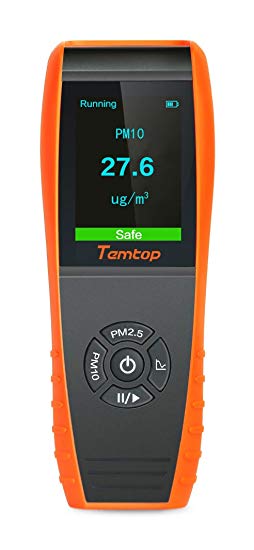 Temtop P600 Air Quality Laser Particle Detector Professional Meter Accurate Testing for PM2.5/PM10 TFT Color LCD Display