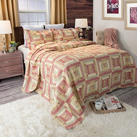 Lavish Home Melissa Printed 2-Piece Quilt Set, Twin