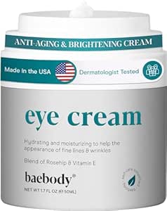 Baebody Critically Acclaimed Eye Cream - Anti Aging Under Eye Cream for Dark Circles - Moisturizing Eye Cream for Puffiness and Bags Under Eyes - Day & Night Eye Cream, 1.7 oz