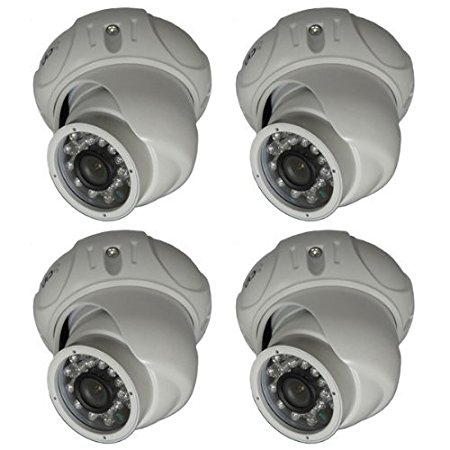CIB CUC7603W-4 Four 800TVL Indoor/Outdoor EFFIO CCD Dome Day Night Security Camera