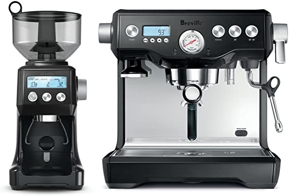 Breville The Dynamic Duo Espresso Machine with Grinder, Black Sesame BEP920BKS