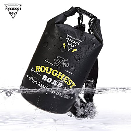 Forbidden Road 2L 5L 10L 15L 20L Waterproof Dry Bag ( 8 Colors) Dry Sack Roll Top Dry Compression Sack Keeps Gear Dry for Kayaking Boating Camping Canoeing Fishing Skiing Snowboarding