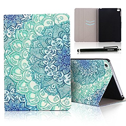 iPad Case, iPad 2/3/4 Case, HAOCOO Stylish Art Printed Flip PU Leather Stand Protective Case with Card Slots for Apple iPad 2/3/4 Generation (9.7 Inch)(Totem)