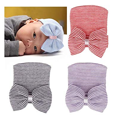 Newborn Baby Cotton Cloth Turban Toddler Rabbit Hospital Hat Ear Hat Kids Set Head Cap