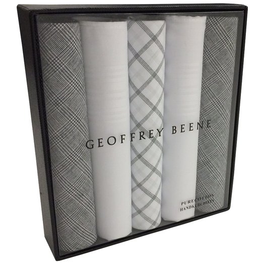 Geoffrey Beene 5 Pack Handkerchiefs