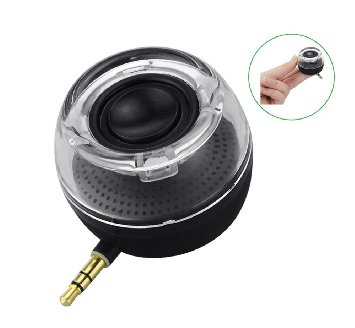 Deli F10 Portable Compact Mini Speaker, Four Times of the Normal Volume, 3.5MM Audio Input, for iPhone Android Tablet Nevigation PSP MP3 MP4 Black