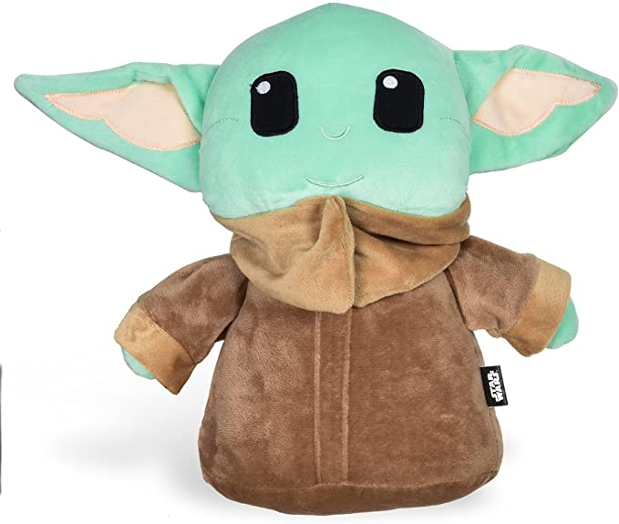 STAR WARS Mandalorian The Child Plush Figure Dog Toy - 6 Inch, 9 Inch, or 12 Inch Dog Toy from The Mandalorian - Soft and Plush Dog Toys Safe Fabric Squeaky Dog Toy for All Dogs - Baby Yoda Dog Toy