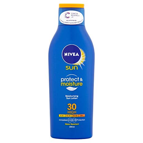 Nivea Moisturising Sun Lotion, High SPF 30, Protect & Moisture, 200 ml