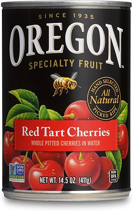 Oregon Fruit Pitted Red Tart Cherries in Water, 14.5-Ounce Cans (Pack of 8)