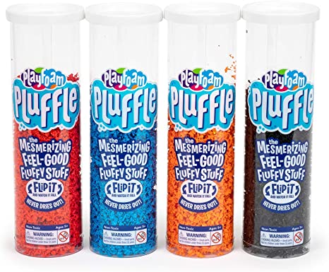 Educational Insights 1942B Playfoam Pluffle 4 Pack: Non-Toxic, Never Dries Out, Feel Good Fluffy Stuff