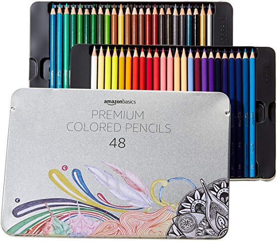 AmazonBasics Colored Pencils - 48-Count