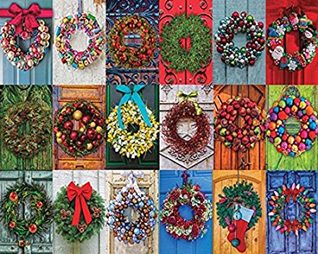 White Mountain Puzzles Holiday Wreaths Jigsaw Puzzle (500 Piece)
