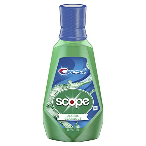 Crest Scope Formula Classic Mouthwash, original, 33.8 Fl Oz