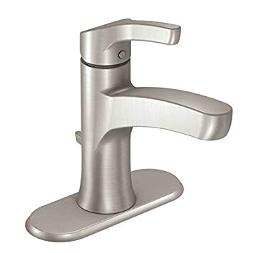 Moen WSL84733SRN One-Handle High Arc Bathroom Faucet, Spot Resist Brushed Nickel