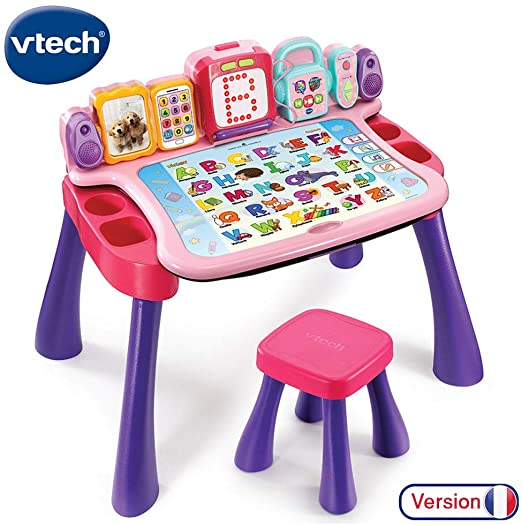 VTech 4 in 1 Interactive Desk Magi Pink (with Writing Function) - French Version