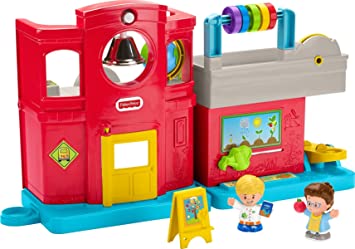 Little People Friendly School, interactive playset with music, sounds and learning phrases for toddlers & preschool kids ages 1-5 years [Amazon Exclusive]