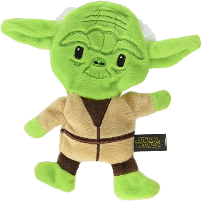 Star Wars Dog Toy Yoda 6 Inch Plush Flattie Dog Toy | Small Yoda Dog Toy, Small Dog Chew Toy for All Dogs | Flat Dog Toy, Stuffingless Dog Toy for Pets