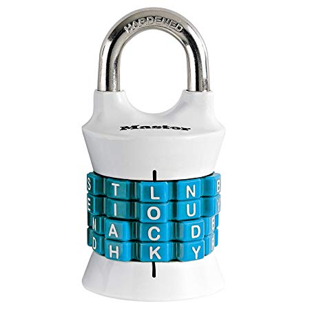 Master Lock 1535DWD Vertical Resettable Word Combo Lock, Assorted Colors