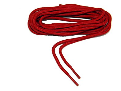Rugged Fire Engine Red Polyester Hiking Boot Laces Shoelaces - 2 pair pack