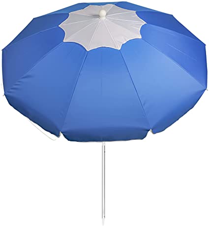 VERKB Beach Umbrella 6.5ft Sun Umbrella with Sand Anchor Tilt Aluminum Pole, UV Protection Beach Umbrella with Carry Bag,Use in Beach/Patio/Garden/Outdoor