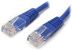 StarTech.com Cat5e Ethernet Cable - 8 ft - Blue - Patch Cable - Molded Cat5e Cable - Short Network Cable - Ethernet Cord - Cat 5e Cable - 8ft (M45PATCH8BL)