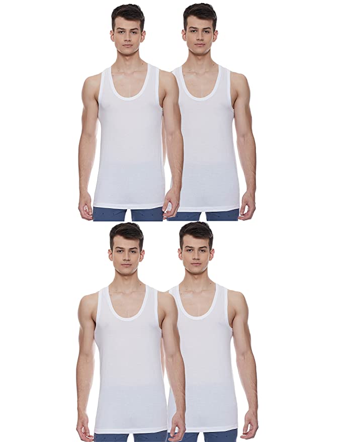 ONN Men's Cotton Vest (Pack of 4)