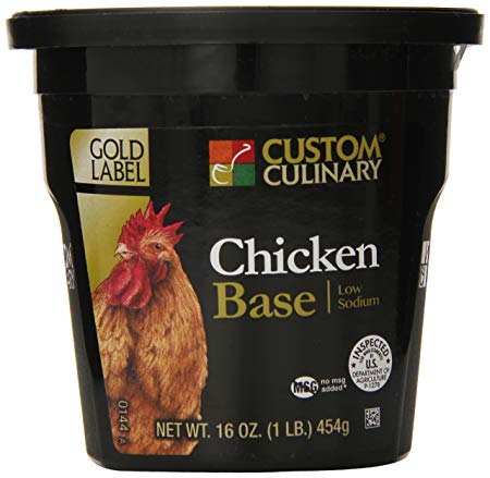 Custom Culinary Gold Label Low Sodium Base, Chicken, 1 Pound