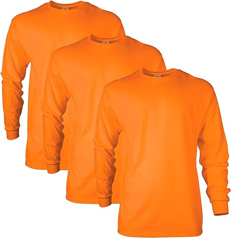 Gildan Mens Ultra Cotton Long Sleeve T-Shirt, Style G2400, Multipack