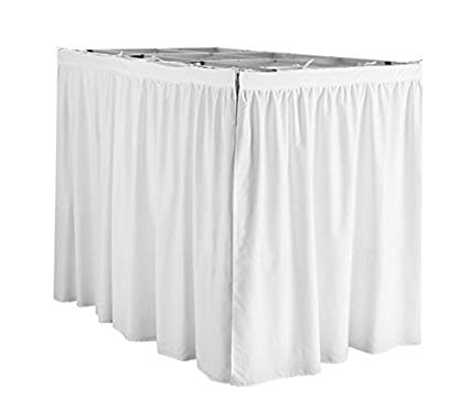 DormCo Extended Bed Skirt Twin XL (3 Panel Set) - White