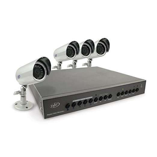 SVAT CV0204DVR Web-Ready DVR Security System  with 4 High-Resolution Indoor/Outdoor Night Vision Surveillance Cameras