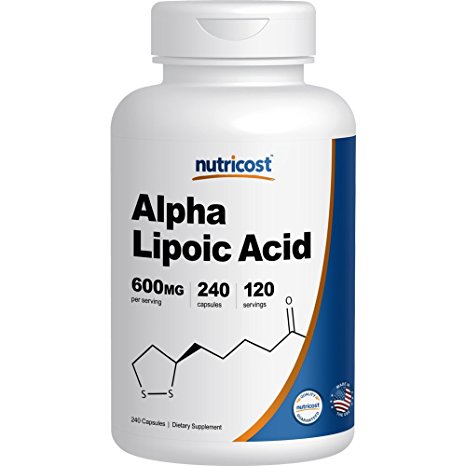 Nutricost Alpha Lipoic Acid - 600mg Per Serving - 240 Capsules