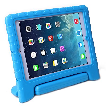 HDE iPad Air 1 Case for Kids Bumper Cover Shockproof Protection Handle Stand for iPad 5 (Blue)