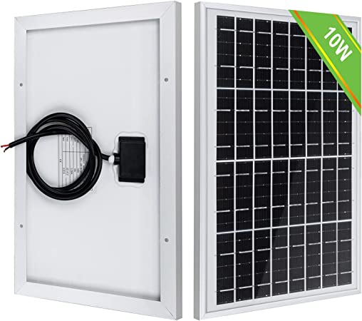 ECO WORTHY 10W 12V Solar Panel High Efficiency PV Module Power for Battery, Boat, Gate Opener, Chicken Coop, Off-Grid Applications