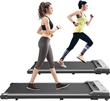 Popsport Smart Under Desk Treadmill Intelligent Speed Control Slim Treadmill Workout App Treadmill Desk Training Cardio Equipment for Home Workouts Jogging Walking Exercise
